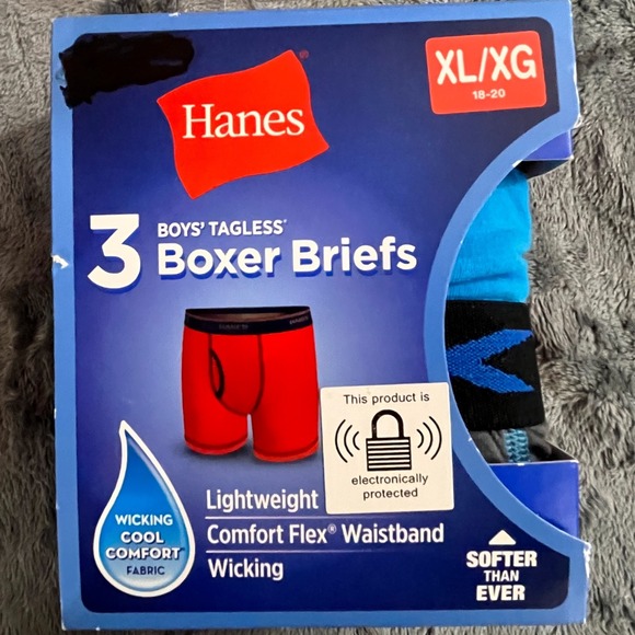 Hanes Other - Hanes 3-Pack Tagless Lightweight Wicking Boxer Briefs Boy's XL/XG (18-20)